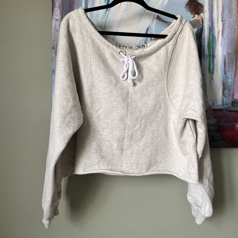Free People Movement For The Win Off The Shoulder Sweatshirt We The Free M EUC